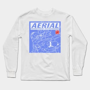 Aerial Blue Line Long Sleeve T-Shirt